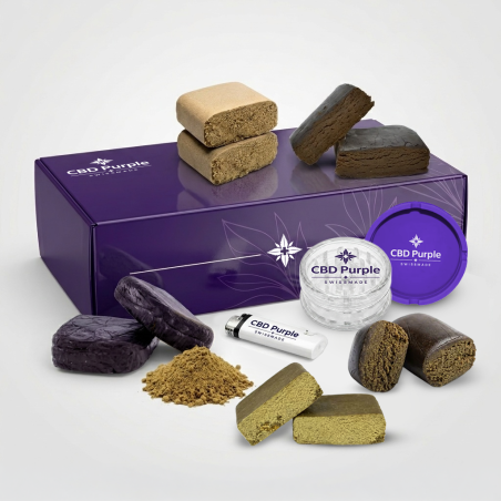 Pack Découverte Résines CBD, 6 Concentrés + Accessoires | CBD Purple