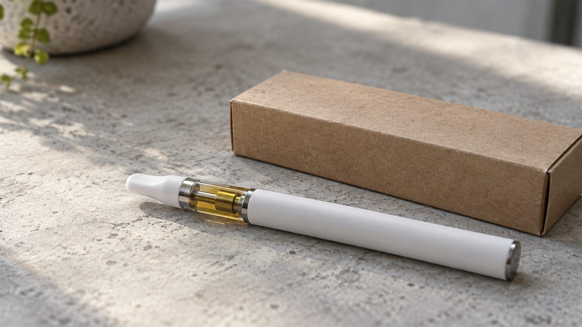 Vape pen CBD rechargeable et sa boîte